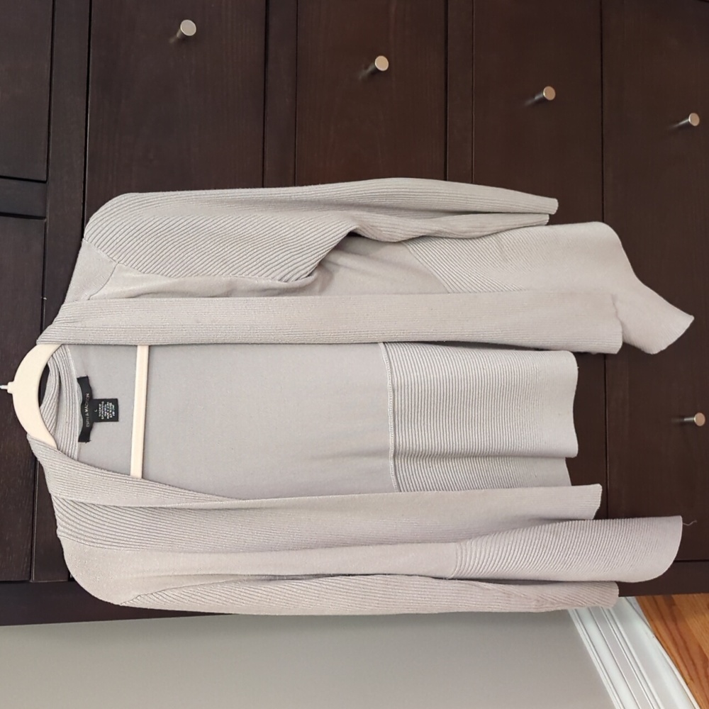 Ribbed Open Cardigan
